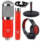 550-551 096259934005 Mxl Microphone Ensemble Kit With Samson Headphones Desktop