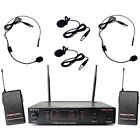1014 Studio Recording Equipment Vhf Wireless Microphone System Headset 609378312908