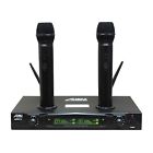 4330236202 Audio Dual Channel Rechargeable Vhf Wireless Microphone System 844565015952