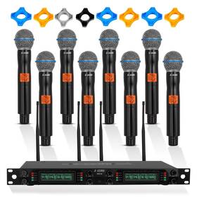 08-hm 5 Core 5core Wireless Microphone System 8 Channel Uhf Handheld Dynamic Metal Mic