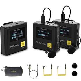 7ryms 7rymes Dw20 Iray Wireless Lavalier Microphone 2.4g Dual Lapel Mic