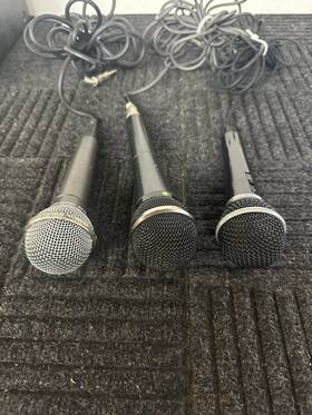 Dm-518 Aiwa Dm-h33 Lot Of 3 Dynamic Microphones National Rd-78