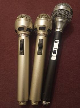 Md-111hl Aiwa & Victor Selling Lot Of 3 Vintage Microphones