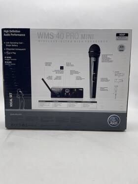 Akg 002761031614 Pro Audio Wms40mini Wireless Microphone And Receiver