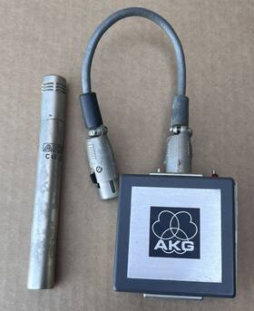 32132 Akg Vtg C451 E Capsule Condenser Microphone With Power Supply Adapter For Parts