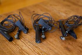 C408 Akg Hypercardioid Clip-on Microphones - Lot Of 3- Very Good