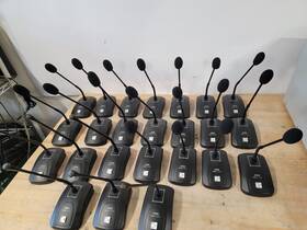Cgn321sts Akg Lot Of 24 Cgn321 Sts Professional Tabletop Microphones With Bases