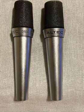 D80c Altec Pair Of Rare Vintage Mics. 1960 S You Are Buying 2 For 240