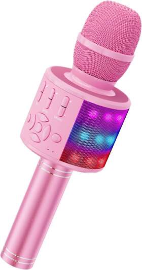 Akbt035brg-usae Ankuka Karaoke Microphone For Kids Bluetooth With Led