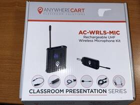 Anywhere Cart 013252402010 Pro Rechargeable Uhf Wireless Microphone Kit Ac-wrls-mic