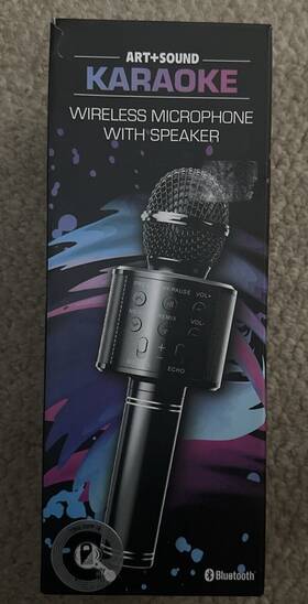 Ar471 Art Sound Wireless Karaoke Microphone Record Bluetooth Portable Speaker Home Ktv Led