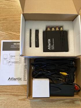 Wa-5030-sys Atlantic Wa-5030 Wireless Transmitter Amp Receiver System In Box W Manual