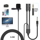 Au300 Dual Lavalier Lapel Microphone Professional Dictation Grad