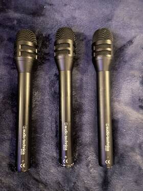 Audio-technica Bp4001 Audio-technica Cardioid Dynamic Microphone Lot Of 3