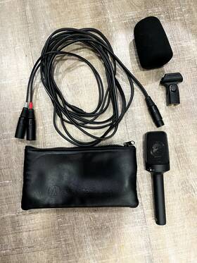 Bp4025 Audio-technica Stereo Microphone With Accessories Works Perfectly