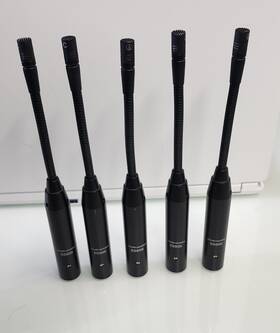 Es935c4 Audio-technica Lot Of 5 Gooseneck Condenser Microphones
