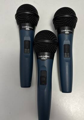 Mb1k Audio-technica Lot Of 3x Cardioid Dynamic Microphones Mb 1k