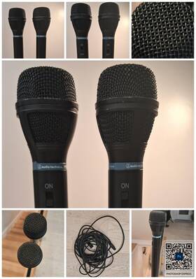 P650rs Audio-technica P650r A Pair Of Condenser Microphones. Bundled With Xlr Cables