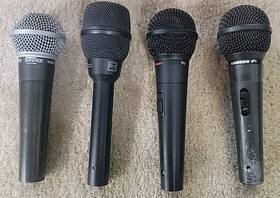 Pro3l Audio-technica Sennheiser Lot Of Microphones Peavey Shure Ev Samson