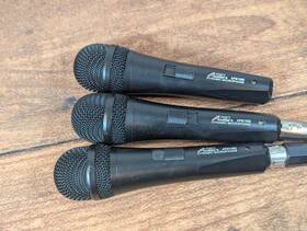 Apm1066 Audio2000s Lot Of 3 Two Professional Dynamic Microphone