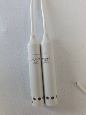 M55wo Audix M55 Omnidirectional Hanging Ceiling Mic With Height Adjustment White