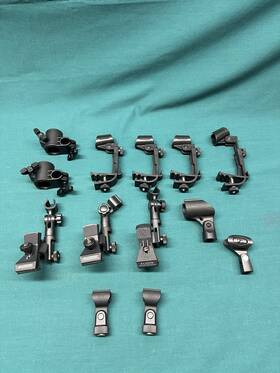 Mc02 Audix Lot Of 13 Microphone Clips And Clamps Audix/ Se Electronics More 5m