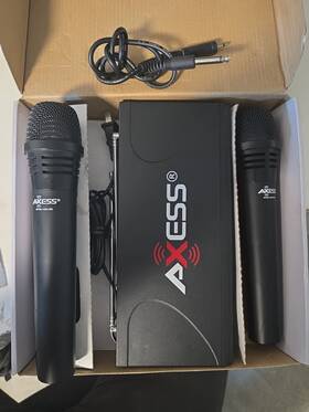 Mpwi1504 Axess Duel Wireless High Quality Professional Microphones Up To 150ft Working Ra