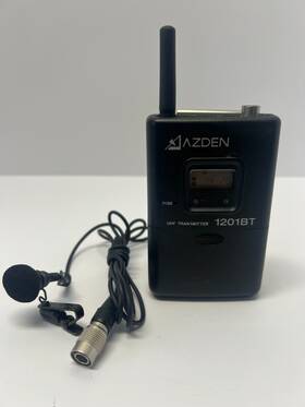 1201bt Azden Wireless Uhf Bodypack Transmitter With Microphone Working