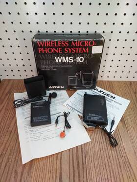 Wms-10 Azden Vtg Wireless Lavaliere Microphone System Made In Japan Working