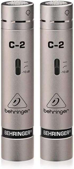 Behringer 445039827861 C-2 2 Matched Studio Condenser Microphones Black