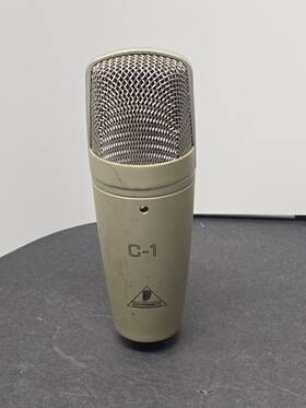 Zb155 Behringer Mic Only C-1 Studio Condenser Microphone Xlr Wired Silver