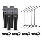 Beta57a4pack Shure Beta Dynamic Mic With Cable And Stand Pack