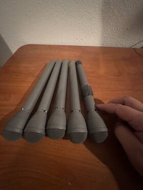 M58n Beyerdynamic Lot Of 5 C Dynamic Eng Interview Microphones Professional