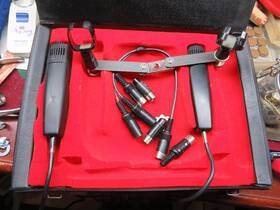 M818 Beyerdynamic Vintage Dynamische Stereo 1 Pair Microphones Case Germany Beyer Dynamic