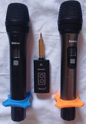 Wxm21-02 Bietrun Two 2 Portable Uhf Wireless Professional Microphones Karaoke