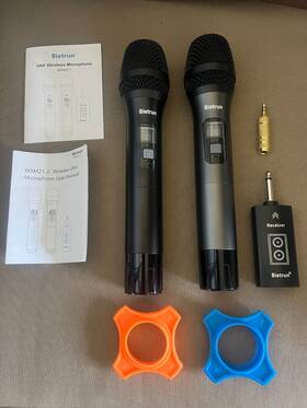 Wxm21-2 Bietrun Wireless Microphone With Bluetooth Professional Uhf Dual Handheld Dynamic Metal