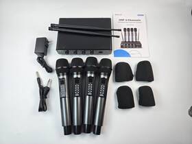 Wxm26a Bietrun Uhf 4 Channel Wireless Microphone System