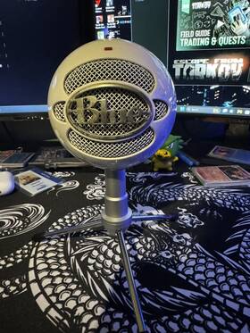 2838s78294 Blue Snowball Ice White Microphone With Tripod And Usb Cable Tested Omnidirectional