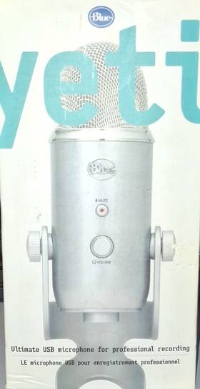 7816 Blue Yeti Usb Condenser Desktop Microphone Silver Stereo Cardioid Professional