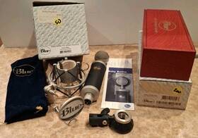 22-1234 Blue 836213001103 Baby Bottle Condenser Microphone Shock Mount And Pop Filter