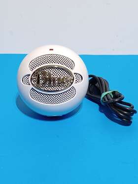 888-000129 Blue Snowball Ice White Wired Usb Microphone Tested