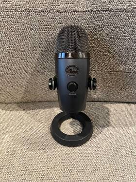 Ices-3 Blue Mic Microphone Can Black Mint With Cable And Stand