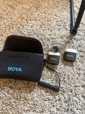 By-m1v2 Boya Wireless Lavalier Microphone Dual Channel For Cameras Smartphone