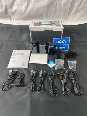 By-xm6-s2 Boya Black Ultracompact 2.4ghz Dual Channel Wireless Microphone System