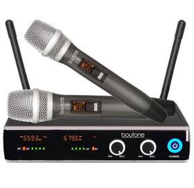 Bt-102um Boytone Uhf Wireless Dual Handheld Microphone System/digital Display
