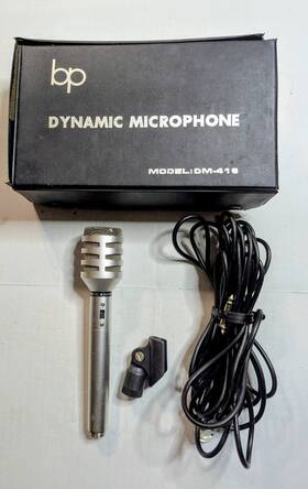 Dm-416 Bp Vintage Dynamic Microphone With Cables And Holder