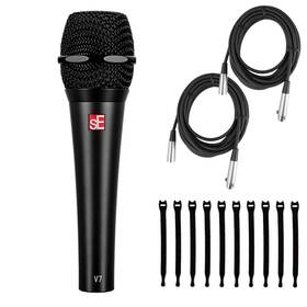 Briskdrop 811054037399 Se Electronics V7 Black Dynamic Supercardioid Handheld Microphone - Bu