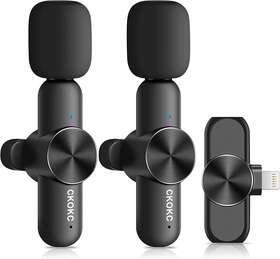 Ckokc 445022561567 Dual Wireless Microphone For Iphone Lavalier Video Recording