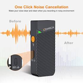 Vimo-c1 Comica 710638850716 Wireless Lavalier Microphone Mini Lapel - Black