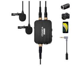 Cvm-d03 Comica Dual Lavalier Microphone Professional Omnidirectional